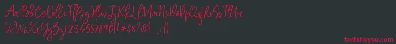 Mawar Merah Font – Red Fonts on Black Background