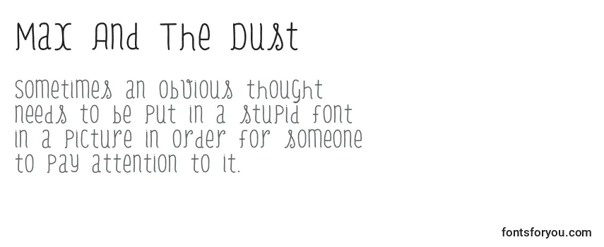 Przegląd czcionki Max And The Dust