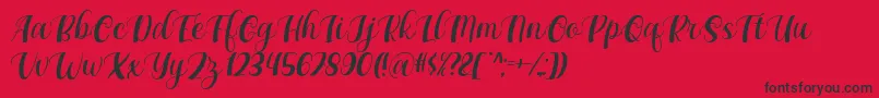 Fonte Maxeva by 7NTypes D – fontes pretas em um fundo vermelho