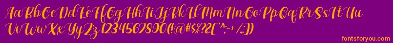 fuente Maxeva by 7NTypes D – Fuentes Naranjas Sobre Fondo Morado