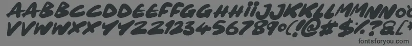 Czcionka Maxi Marker Italic – czarne czcionki na szarym tle