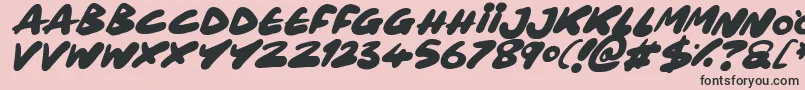 フォントMaxi Marker Italic – ピンクの背景に黒い文字