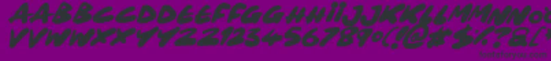 Czcionka Maxi Marker Italic – czarne czcionki na fioletowym tle