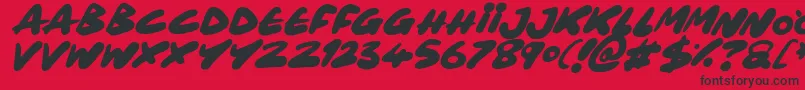 Maxi Marker Italic Font – Black Fonts on Red Background