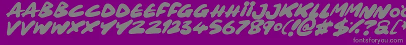 Fonte Maxi Marker Italic – fontes cinzas em um fundo violeta