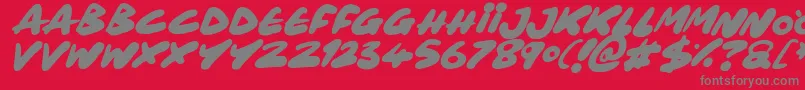 Maxi Marker Italic Font – Gray Fonts on Red Background