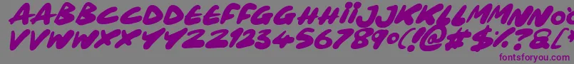Maxi Marker Italic-Schriftart – Violette Schriften auf grauem Hintergrund
