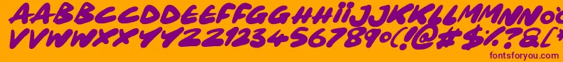 Maxi Marker Italic Font – Purple Fonts on Orange Background