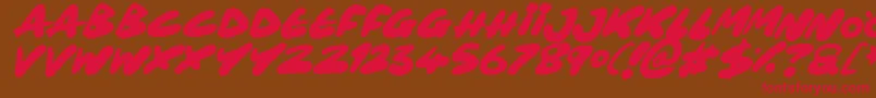 Maxi Marker Italic Font – Red Fonts on Brown Background