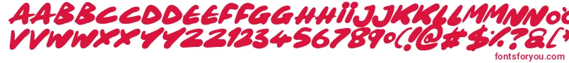 Czcionka Maxi Marker Italic – czerwone czcionki na białym tle