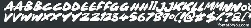 Maxi Marker Italic-Schriftart – Weiße Schriften auf schwarzem Hintergrund