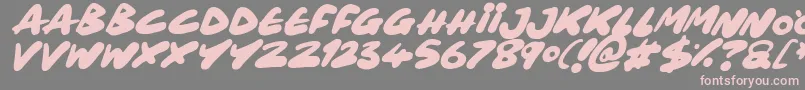 Maxi Marker Italic Font – Pink Fonts on Gray Background