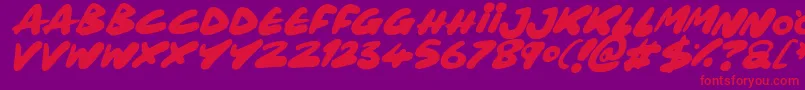 Maxi Marker Italic Font – Red Fonts on Purple Background