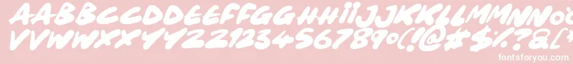 Maxi Marker Italic Font – White Fonts on Pink Background