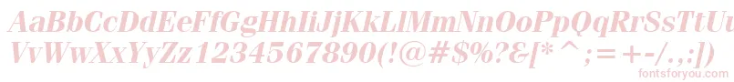 FeniceBoldItalicBt Font – Pink Fonts on White Background