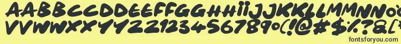 Maxi Marker Font – Black Fonts on Yellow Background