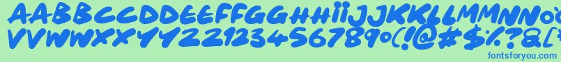 Maxi Marker Font – Blue Fonts on Green Background