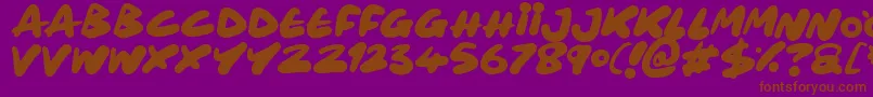 Maxi Marker Font – Brown Fonts on Purple Background