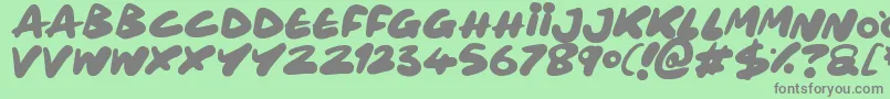 Maxi Marker Font – Gray Fonts on Green Background