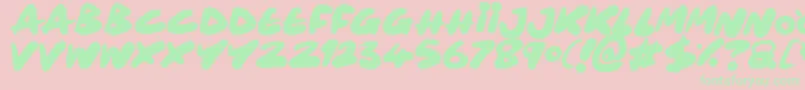 Maxi Marker Font – Green Fonts on Pink Background