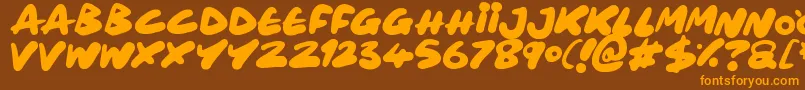 Maxi Marker Font – Orange Fonts on Brown Background