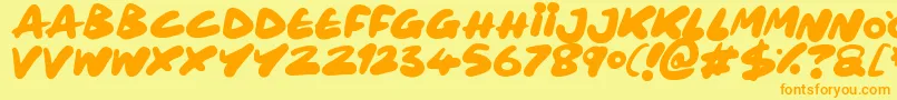 Maxi Marker Font – Orange Fonts on Yellow Background