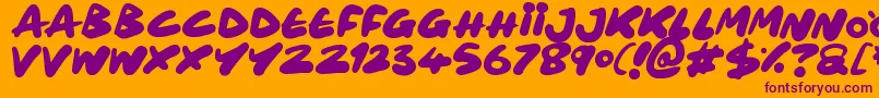 Maxi Marker Font – Purple Fonts on Orange Background