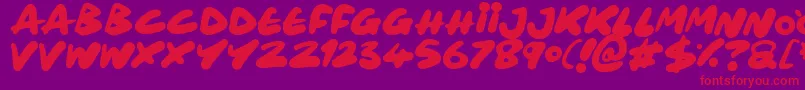 Maxi Marker Font – Red Fonts on Purple Background