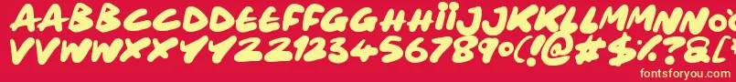 Maxi Marker Font – Yellow Fonts on Red Background