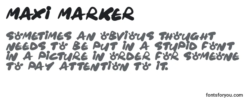 Обзор шрифта Maxi Marker