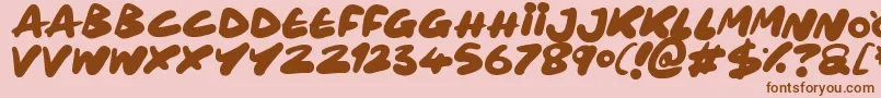 Maxi Marker Font – Brown Fonts on Pink Background