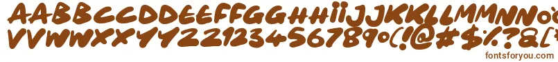Maxi Marker-fontti – ruskeat fontit valkoisella taustalla