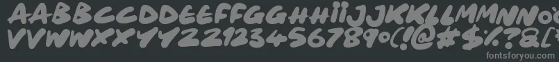 Maxi Marker-Schriftart – Graue Schriften auf schwarzem Hintergrund