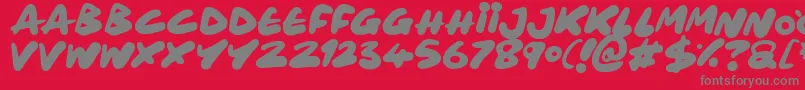 Maxi Marker-Schriftart – Graue Schriften auf rotem Hintergrund