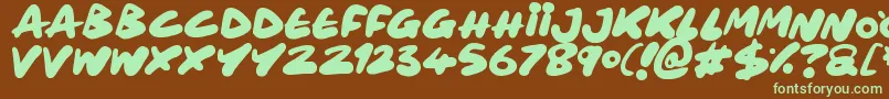 Maxi Marker Font – Green Fonts on Brown Background