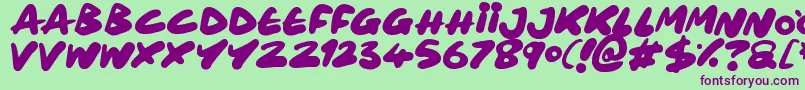 Maxi Marker Font – Purple Fonts on Green Background