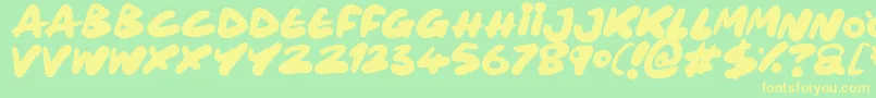 Lisätietoja Maxi Marker-fontista Maxi Marker-fontti – keltaiset fontit vihreällä taustalla