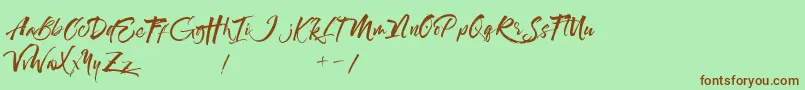 Maximaz Font – Brown Fonts on Green Background