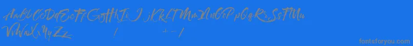 Maximaz-Schriftart – Graue Schriften auf blauem Hintergrund