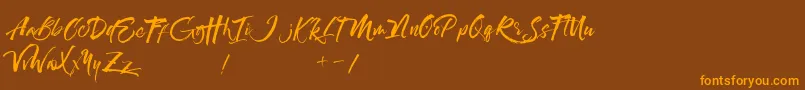 Maximaz Font – Orange Fonts on Brown Background