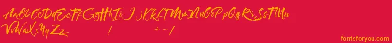 Maximaz Font – Orange Fonts on Red Background