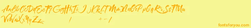 Maximaz Font – Orange Fonts on Yellow Background