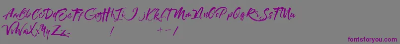 Maximaz-Schriftart – Violette Schriften auf grauem Hintergrund