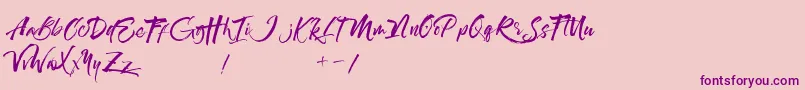 Maximaz-Schriftart – Violette Schriften auf rosa Hintergrund