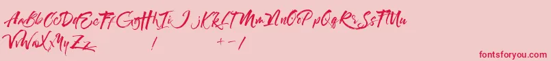 Maximaz Font – Red Fonts on Pink Background