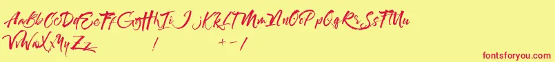 Maximaz Font – Red Fonts on Yellow Background