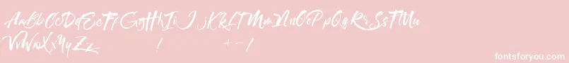 Maximaz-Schriftart – Weiße Schriften auf rosa Hintergrund