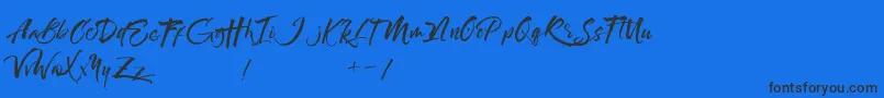 Maximaz Font – Black Fonts on Blue Background