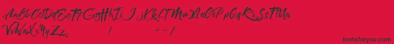 Maximaz-Schriftart – Schwarze Schriften auf rotem Hintergrund