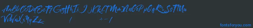 Maximaz Font – Blue Fonts on Black Background